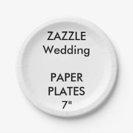 Prato De Papel Placas de papel personalizadas de casamento de 7"