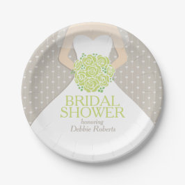 Prato De Papel Placas de papel personalizadas para vestidos de ch