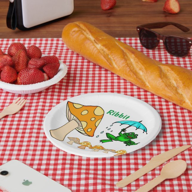 Prato De Papel Placas de papel, Placas de papel para sala de Sapo (Piquenique)