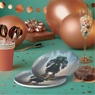 Prato De Papel Placas de papel robô 4