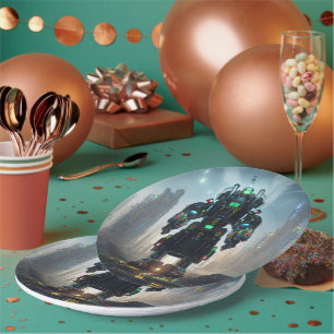 Prato De Papel Placas de papel robô 4 grandes