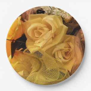 Prato De Papel Placas De Papel Rosa Amarelas Sunny