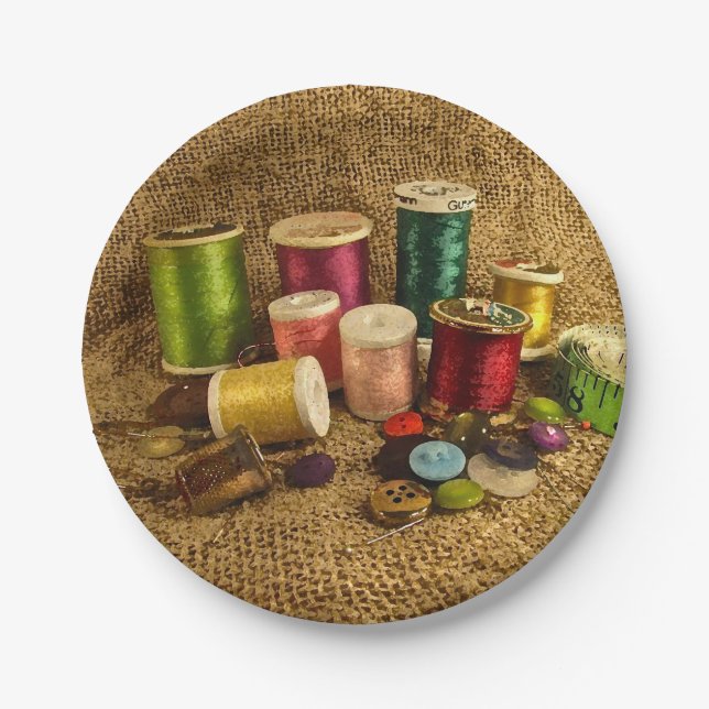 Prato De Papel Placas de papel Sewing das fontes (Frente)