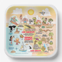 Placas de papel SoCal Sunny