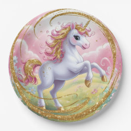 Prato De Papel Placas de papel Unicorn