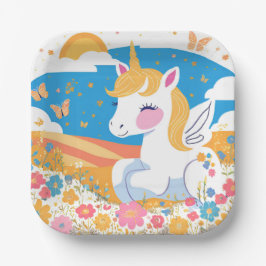 Prato De Papel Placas de papel Unicorn