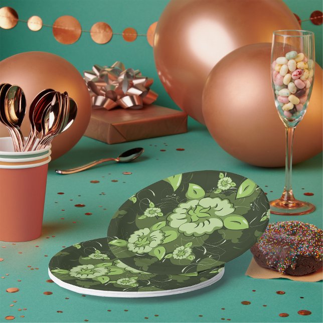 Prato De Papel Placas de papel verde (Criador carregado)