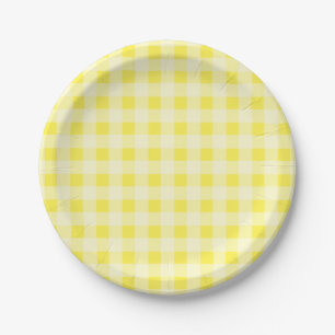 Prato De Papel Placas de papel verificadas amarelo do teste