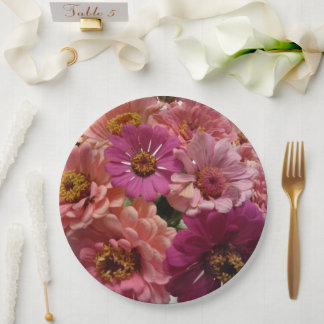 Prato De Papel Placas de Papel Zinnia para uma festa ou evento de