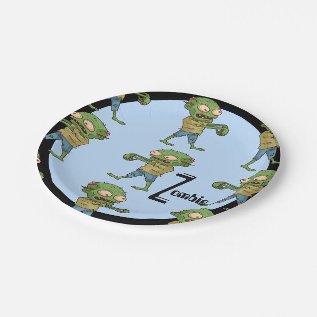 Prato De Papel Placas de papel zumbi (Inclinado)