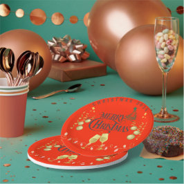 Prato De Papel Placas de Papelão de Natal Muito Feliz