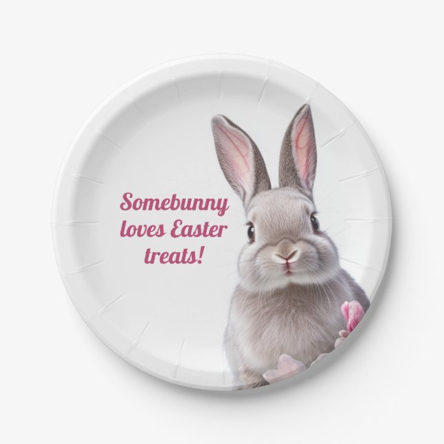 Prato De Papel Placas de Páscoa 🐰 🎉 (Frente)