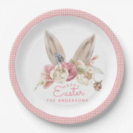 Prato De Papel Placas de Páscoa de coelhos florosos