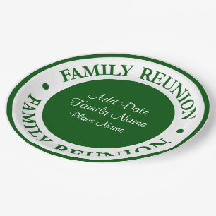 Prato De Papel Placas descartáveis da reunião de família