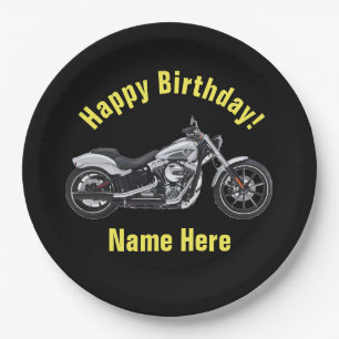 Prato De Papel Placas do aniversário da motocicleta