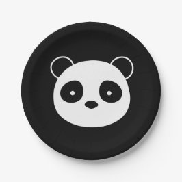 Prato De Papel Placas do aniversário da panda