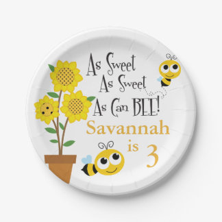 Prato De Papel Placas do partido da abelha do mel