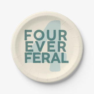 Prato De Papel Placas Feral para sempre