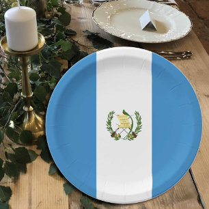 Prato De Papel Placas, festas, esportes, Guatemala, Bandeira da G