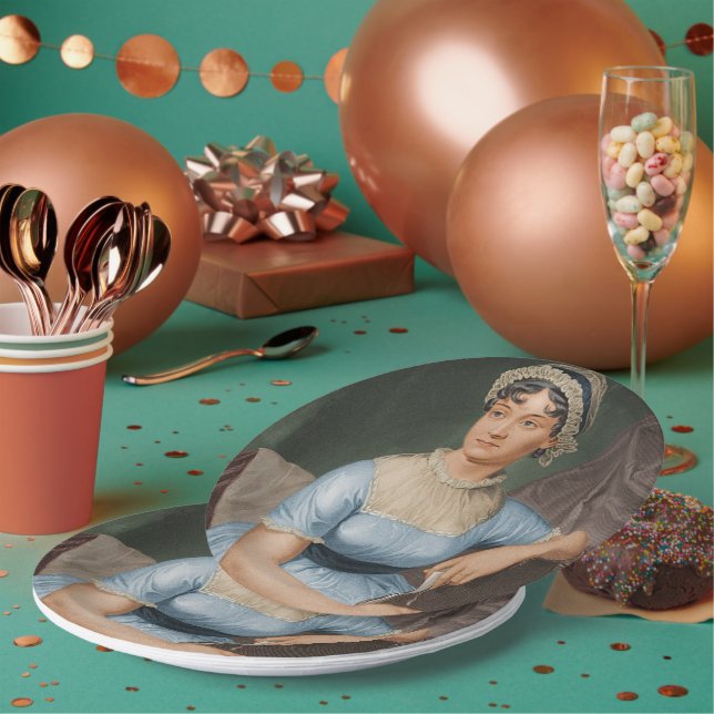 Prato De Papel Placas Jane Austen (Múltiplo)