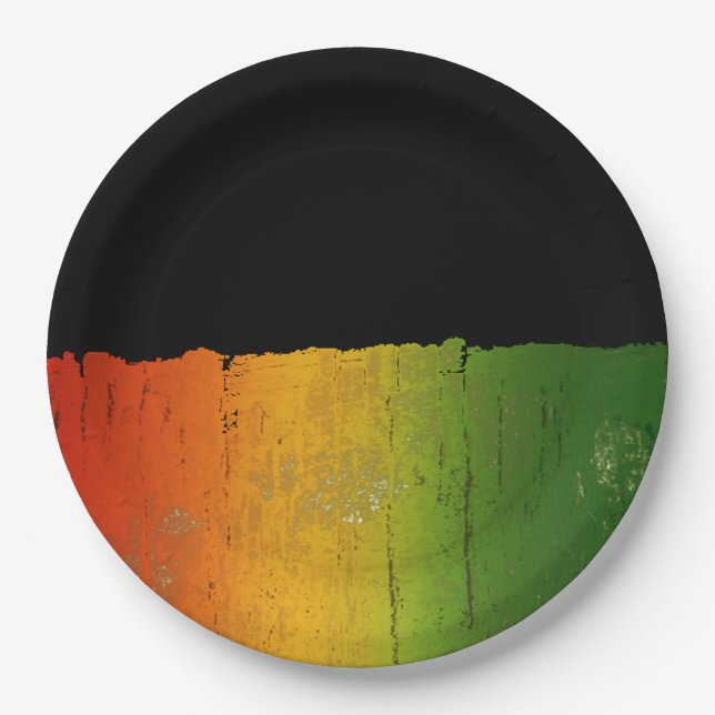 Prato De Papel Placas para o gelo, papel Dourado e verde (Frente)