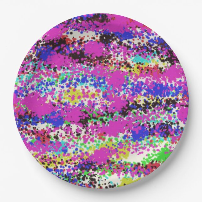 Prato De Papel Placas partidárias do JP Artsy Ware (Frente)