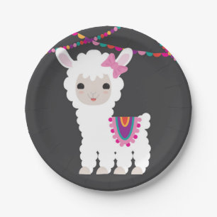 Prato De Papel placas pequenas do partido da alpaca do lama do