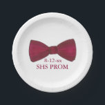 Prato De Papel Placas Personalizadas de Casamento de Baile de for<br><div class="desc">Apresenta uma ilustração original de uma gravata pesada de arco. Perfeito para casamentos, noivados, bailes de formatura, aniversários e outras celebrações. Simplesmente personalize com suas informações de evento. Os guardanapos correspondentes estão disponíveis. O Designer está disponível para criar e carregar designs personalizados para corresponder às cores e temas do seu...</div>