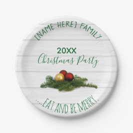 Prato De Papel Placas personalizadas do Natal - partido de