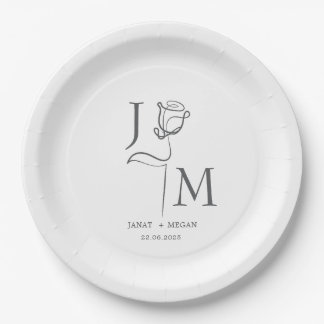 Prato De Papel Placas Personalizadas Elegantes | Decoração Person