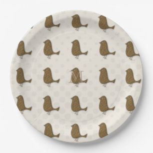 Prato De Papel Placas personalizadas para grupos de aves de Ouro