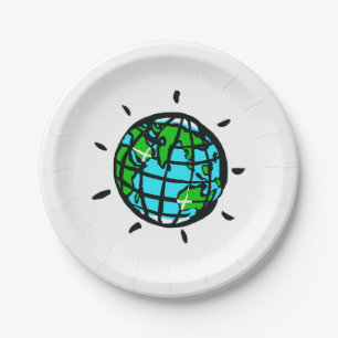 Prato De Papel Planet EARTH - Placa de papel