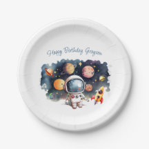 Planetas do Espaço Sideral Menino Aniversário