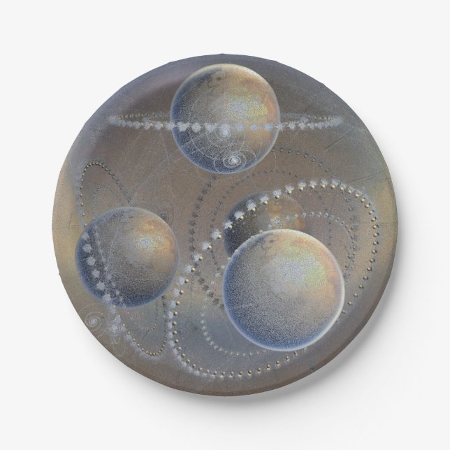 Prato De Papel Planetas do Marfim (Frente)