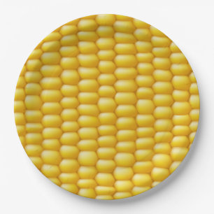 Prato De Papel Plano de Fundo do Cob do Corn