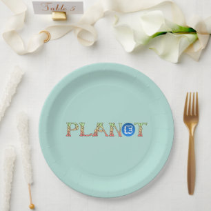 Prato De Papel Planta para o nosso planeta
