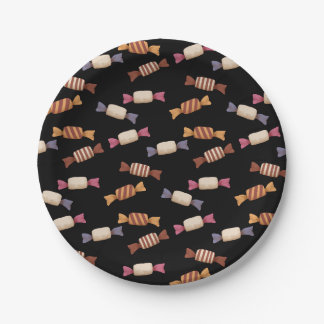 Prato De Papel Plato con diseño de dulces de halloween