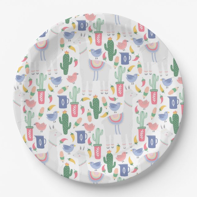 Prato De Papel Plato de papel de la colección Oh, Llama Llama (Frente)