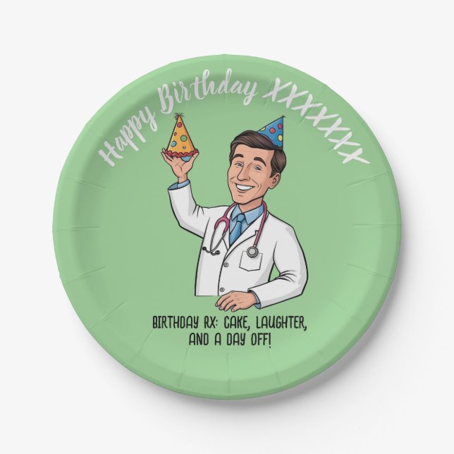 Prato De Papel PLATO DE PAPEL  DOCTORS BIRTHDAY antistress (Frente)