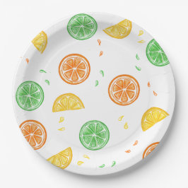 Prato De Papel Platos de papel motivos cítricos