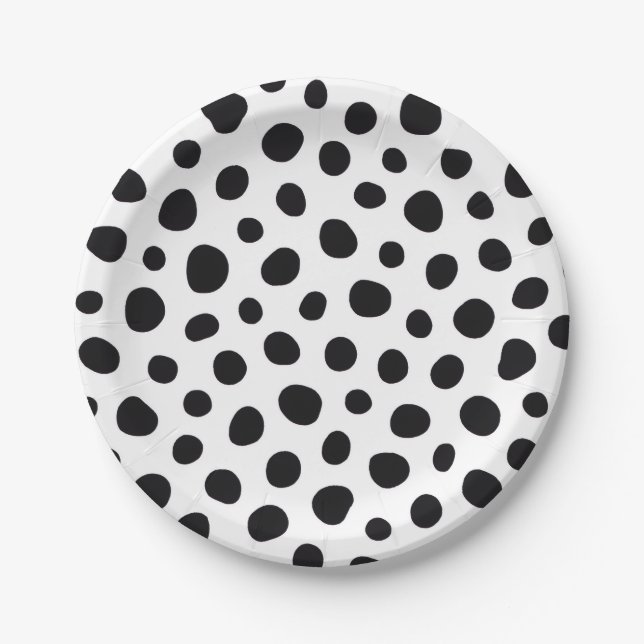 Prato De Papel Playful Energy Dalmatian Inspired Dotted Spots (Frente)