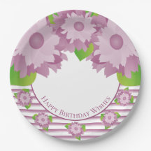 Plum Purple E Mauve Floral