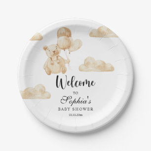 Prato De Papel Podemos esperar chá de fraldas