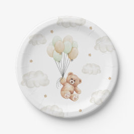 Prato De Papel Podemos Esperar Chá de fraldas Neutro De Gênero