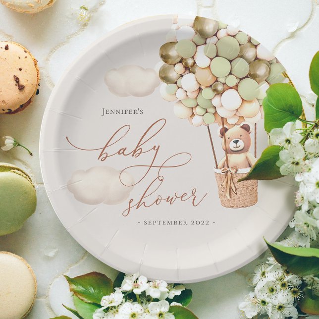 Prato De Papel Podemos Esperar! Placas de papel do chá de fraldas (Criador carregado)