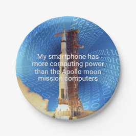 Prato De Papel Poder de computação do Apollo 11