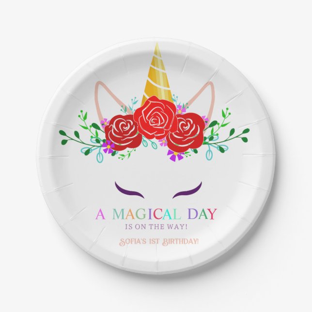 Prato De Papel Poeira de Unicórnio (Frente)