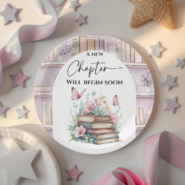 Prato De Papel Poetcore New Chapter Pink Girl Book Baby Shower