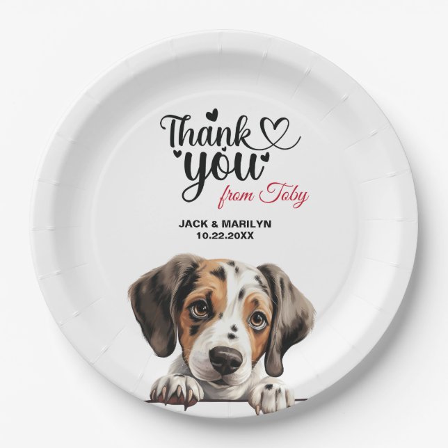 Prato De Papel Pointer Dog (Frente)