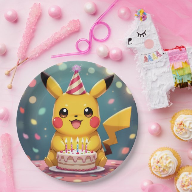 Prato De Papel Pokémon und seine Treue Freunde (Festa)